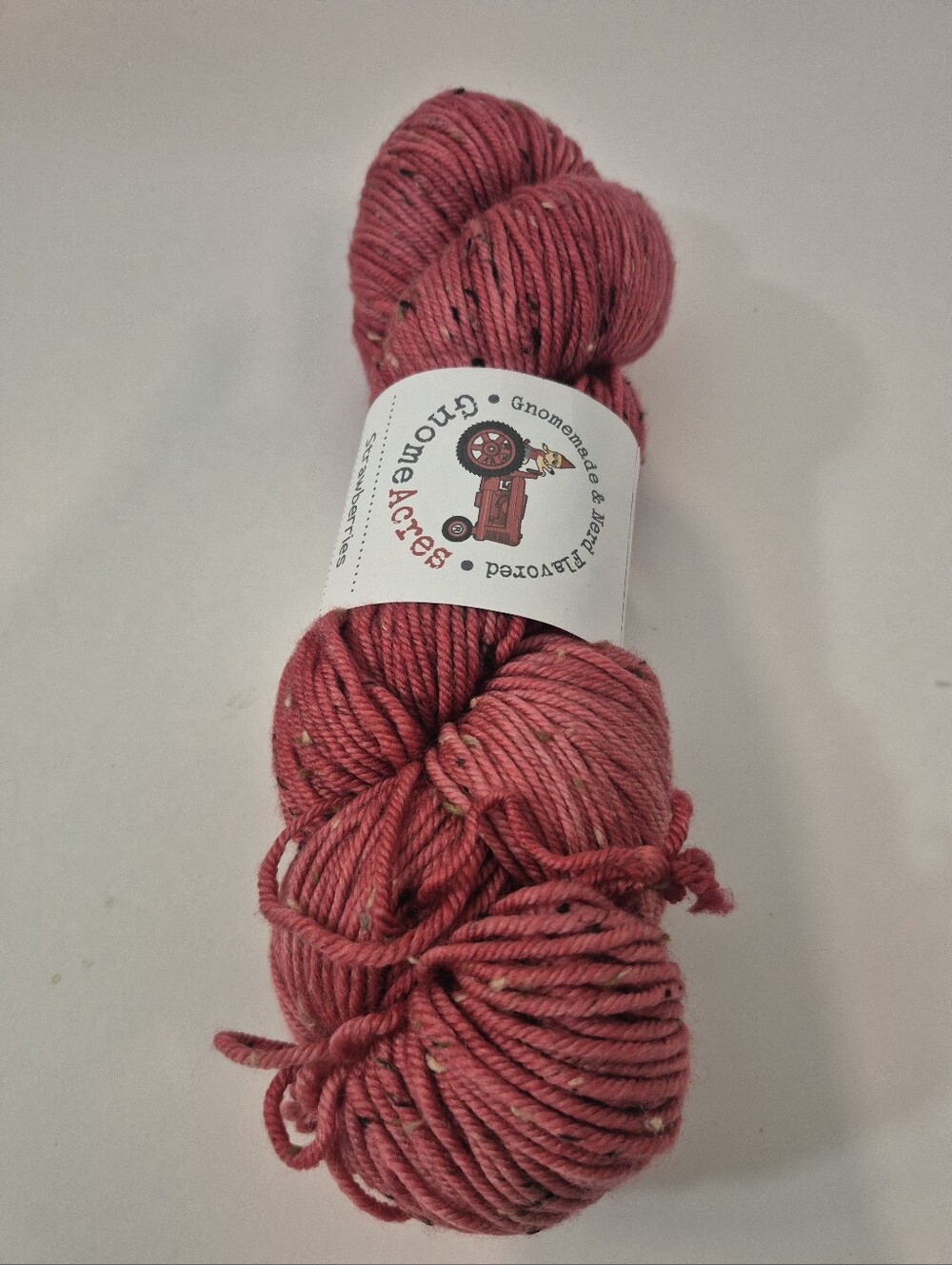 Gnome Acres Yarn Wool Blend Skein Color Strawberries Born Date 01.15.16